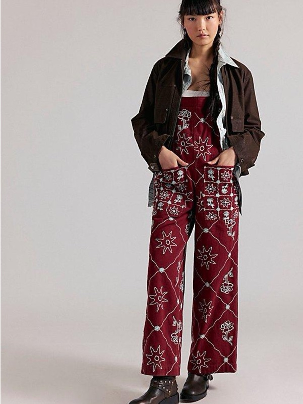Free People Rising Sun Overalls - Picture 2 of 3
